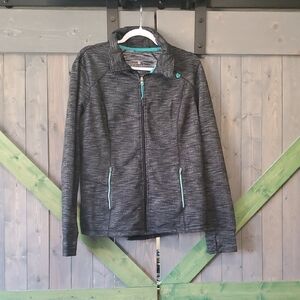 Brand Women's Jacket - Charcoal and Teal